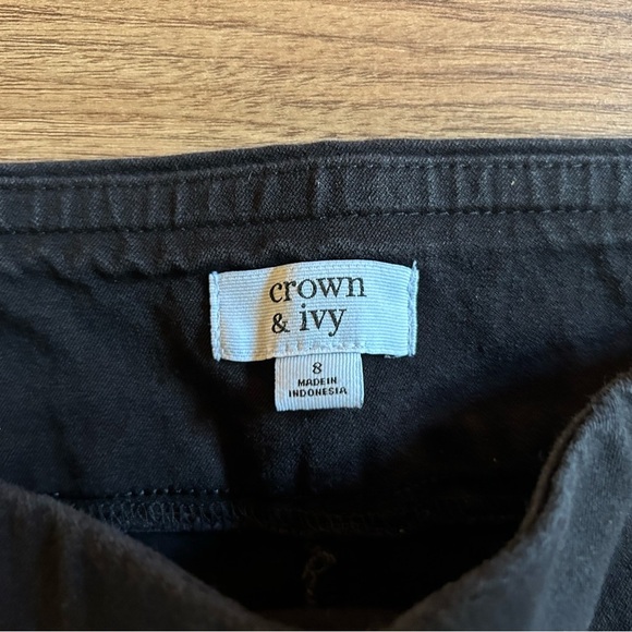 Crown & Ivy pull on sz 8 women’s jeggings,sleek, ankle, flat front, no pockets - Picture 2 of 9
